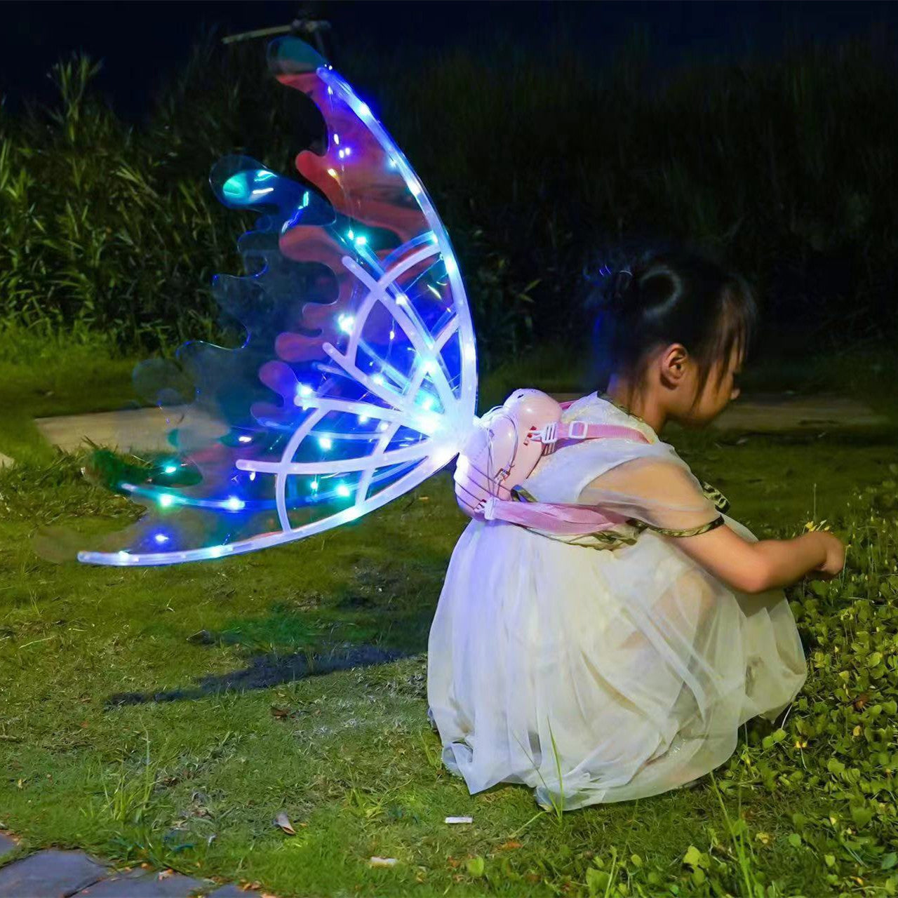 Halloween Witch Electric Glowing Fairy Wings